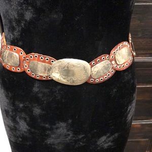 handmade Accessories - Boho leather and steel handmade belt handmade Accessories - Boho leather and steel handmade belt